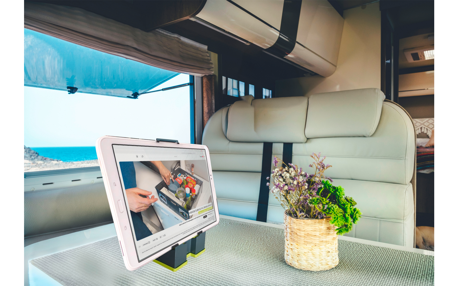 Produktbild Purvario Handy- und Tablet-Halter Ger&auml;tehalter verstellbare H&ouml;he 13 bis 19 cm 1