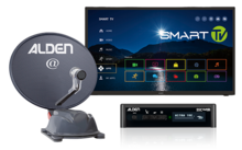 581222 - Alden AS2@ 60 HD Platinium Système satellite entièrement automatique avec module de commande S.S.C. HD / Antenne LTE / Smartwide LED TV