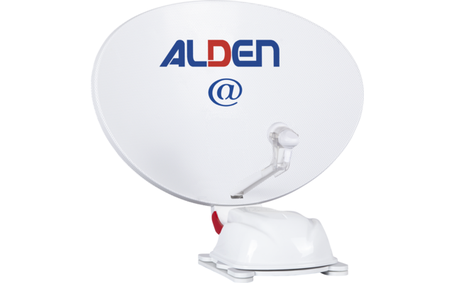 Alden AS2@ 80 HD Ultrawhite Installation satellite entièrement automatique, y compris antenne LTE et A.I.O. Smart TV avec récepteur intégré et commande d'antenne 19 pouces