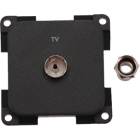 Inprojal System 10.000 Steckdose TV  7 mm schwarz