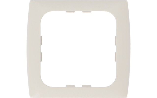 Beige quadratischer Kunststoffrahmen mit abgerundeter quadratischer Öffnung in der Mitte