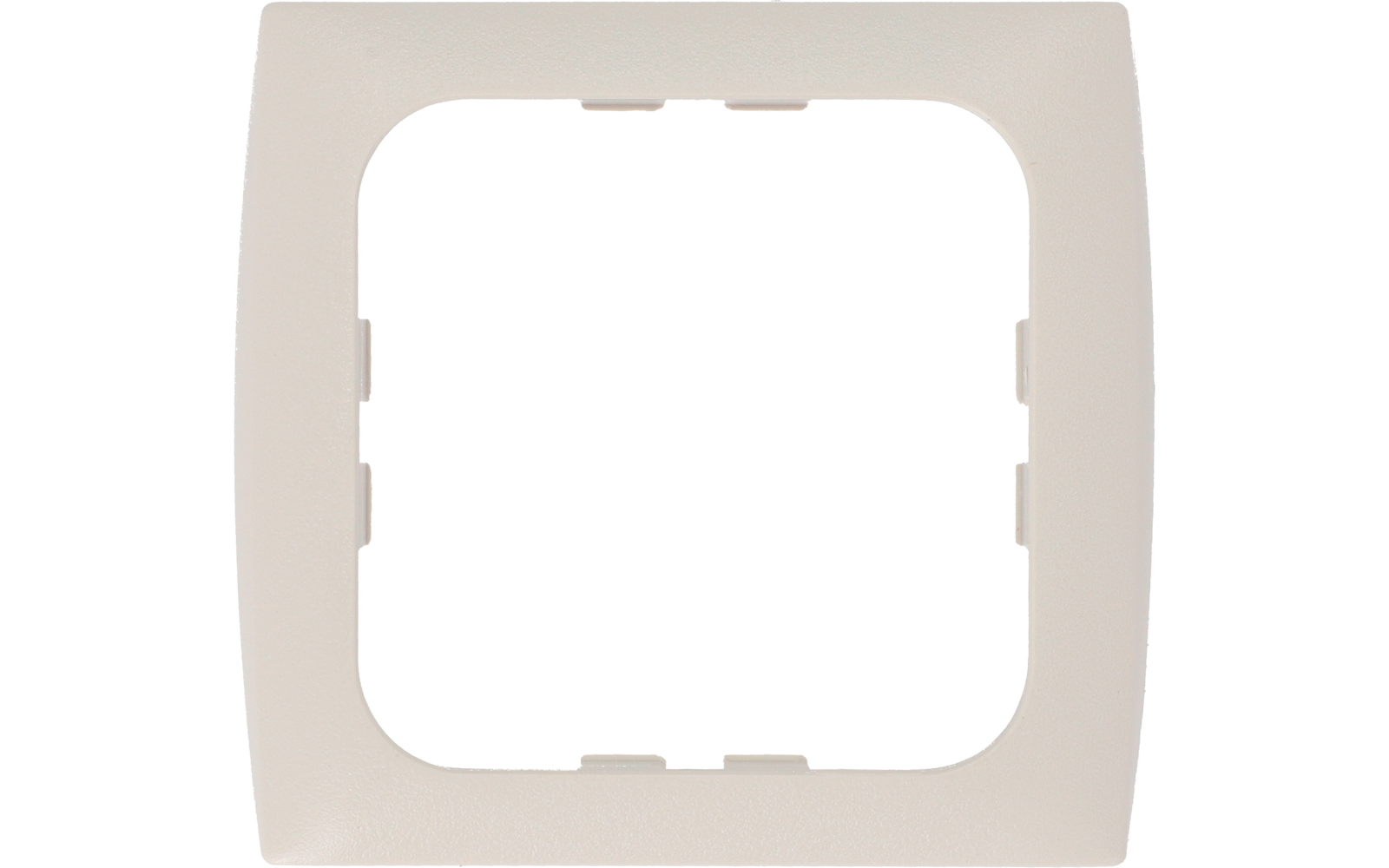 Lampe carrée blanche avec une ampoule multicolore émettant une lumière orange, verte, bleue et violette