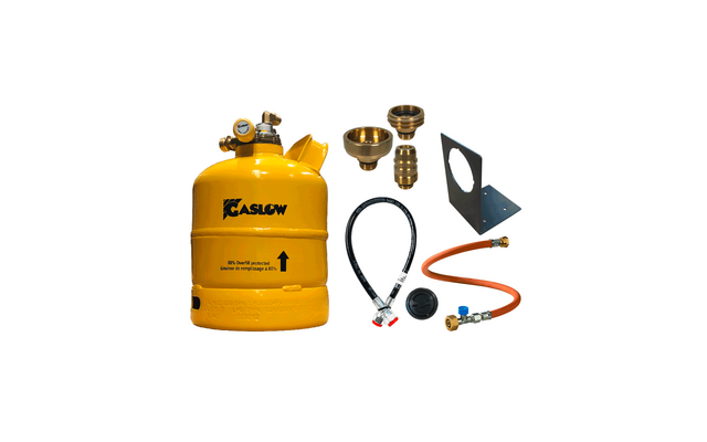 Gaslow LPG Zylinder-Kit mit Einfüllstutzen und Stutzenhalterung 2,7 kg