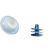 Coquetier set 4 pièces bleu clair Gimex