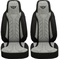 Bremer stoelhoezen camperstoelhoezen 2 stuks voor Ducato / Jumper / Boxer zwart/grijs