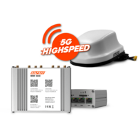 Selfsat 4G / LTE / 5G & WLAN Internet Router Komplettset MWR 5550 jusqu'à 3,3 Gbps y compris antenne de toit 5G blanc