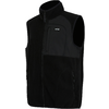 Schwarze ärmellose Jacke mit Reißverschluss und Stehkragen