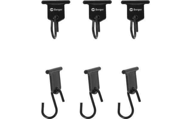 Produktbild Berger Markisenhaken schwarz, 6er-Pack 1