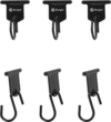 Berger Markisenhaken schwarz, 6er-Pack
