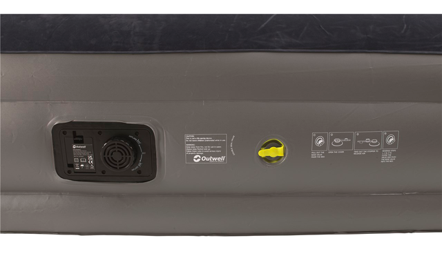 Outwell Superior Lit à air simple avec pompe électrique UK noir/gris