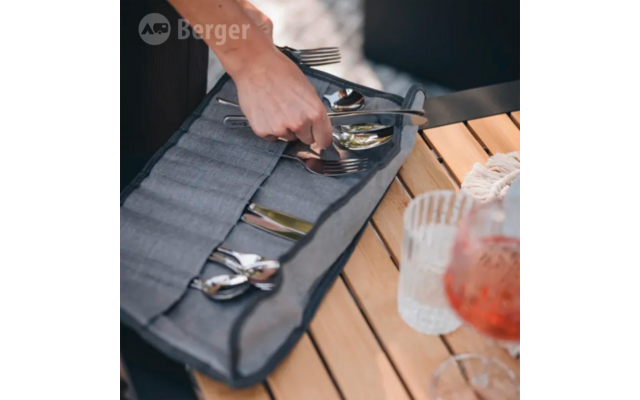 Berger Edelstahl Besteck-Set inkl. Aufbewahrungstasche 16-tlg.