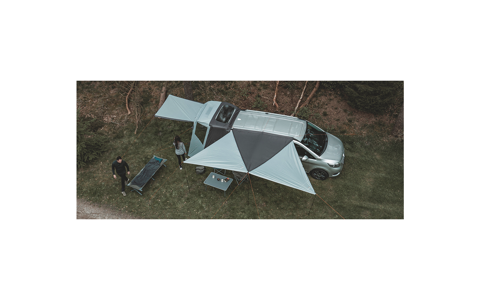Produktbild Easy Camp Lom Tri Sonnensegel 250 x 500 cm Set aus drei Dreiecken 1