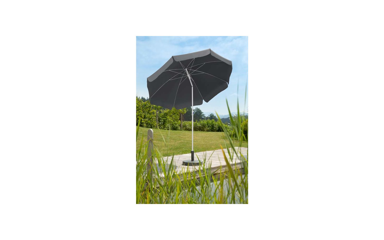Produktbild Ibiza Balkonschirm Sonnenschirm mit UV-Schutz 50+ anthrazit 1