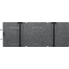 Pochette de vinyle sombre avec un autocollant blanc horizontal au centre