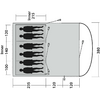 Immagine piccola del prodotto Tenda a tunnel a 3 stanze Outwell Sky 6 per 6 persone blu 1