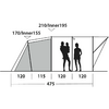 Immagine piccola del prodotto Tenda a tunnel a 3 stanze Outwell Sky 6 per 6 persone blu 1