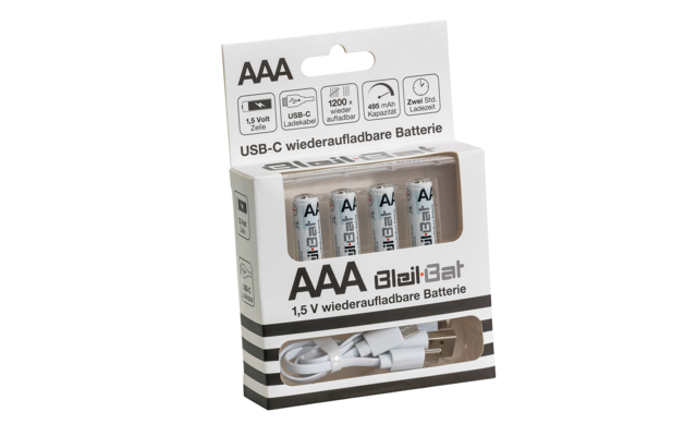 Batterie rechargeable Bleil Li-ion AAA 1,5 V 4 pièces 450 mAh