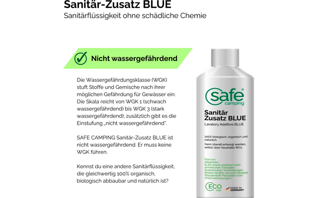 Produktbild Safe Camping Sanit&auml;r-Zusatz Blue 1