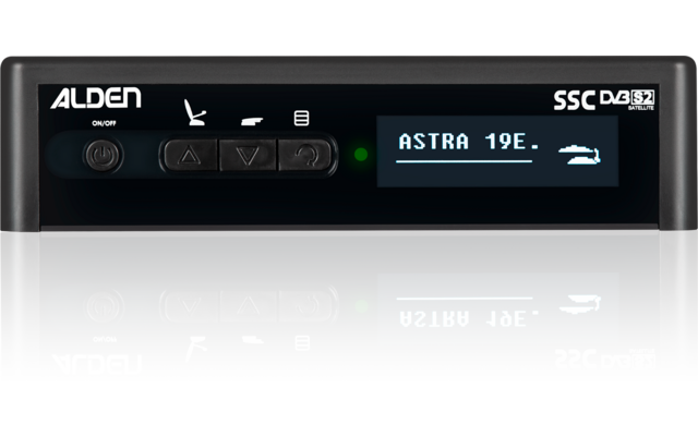 Alden AS4 60 SKEW / GPS Ultrawhite inclusief S.S.C. HD bedieningsmodule en LED TV Smartwide 19" DVB-S2 Bluetooth antenne