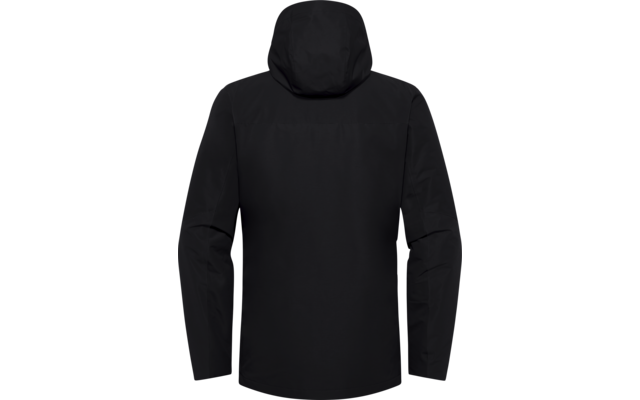 Achteraanzicht van een zwart hoodie-jas