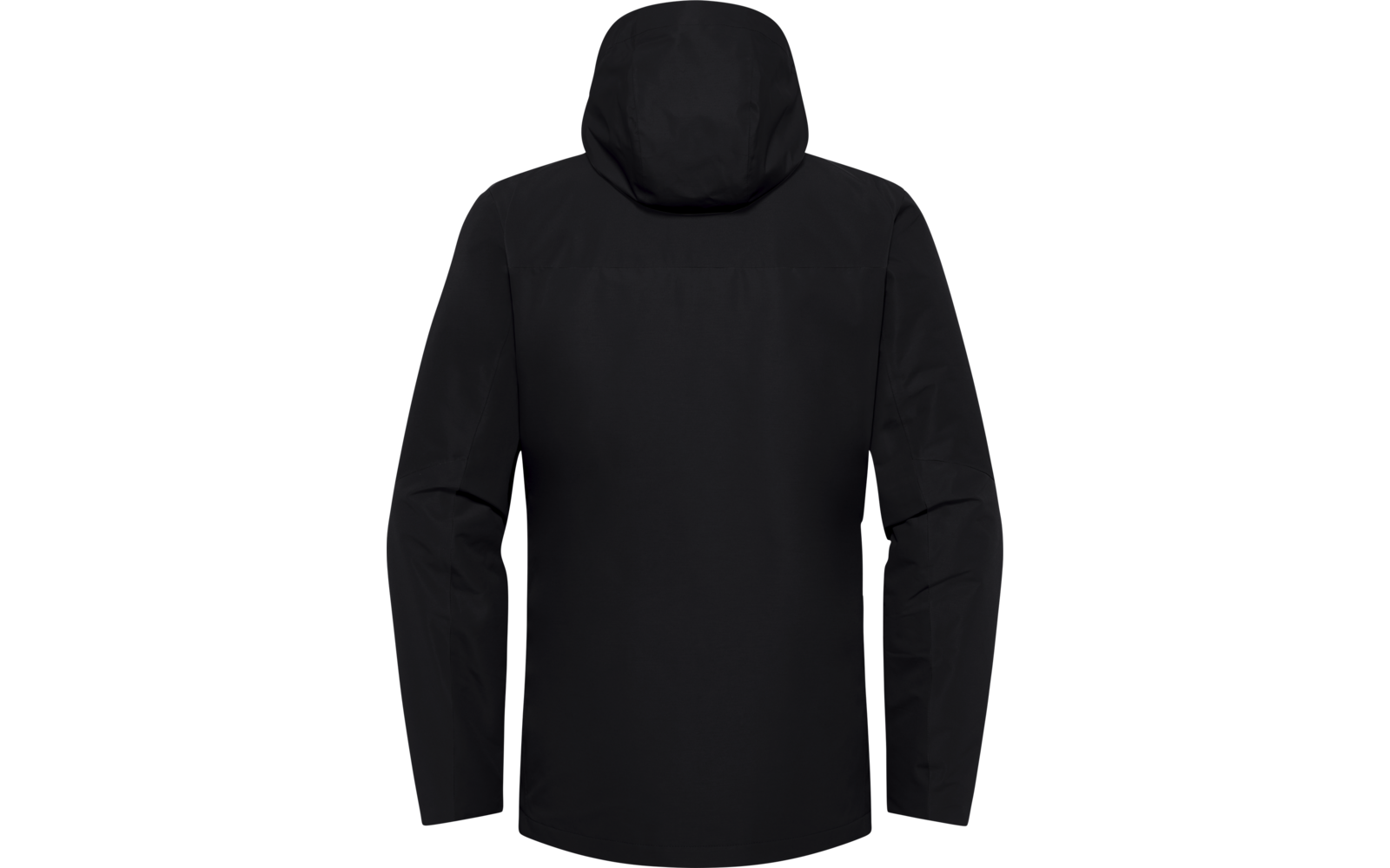 Achteraanzicht van een zwart hoodie-jas