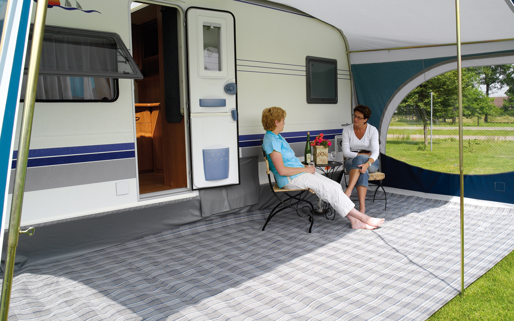 Tapis De Tente 200 X 400 Cm Beige - Tapis Extérieur Respirant Et Perméable Pour Camping, Caravane Et Terrasse
