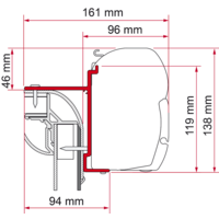 Fiamma Kit Pilote Explorateur awning adapter for Fiamma F45