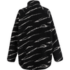 Schwarze Jacke mit weißem Zebramuster von hinten