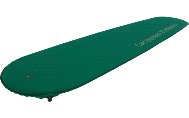 Grüne aufblasbare Isomatte mit integriertem Kopfteil
