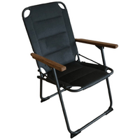 Folding Chair Matt Black Human Comfort Ocana 3D Mesh Regular