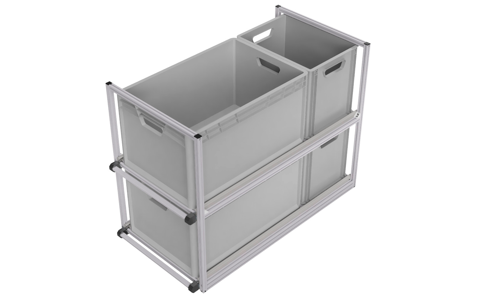 Produktbild SYS-RACK Kastenwagen Heckauszug Regal-System mit 90 cm Teleskopvollausz&uuml;gen 1