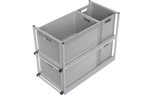 Produktbild SYS-RACK Kastenwagen Heckauszug Regal-System mit 90 cm Teleskopvollausz&uuml;gen 1