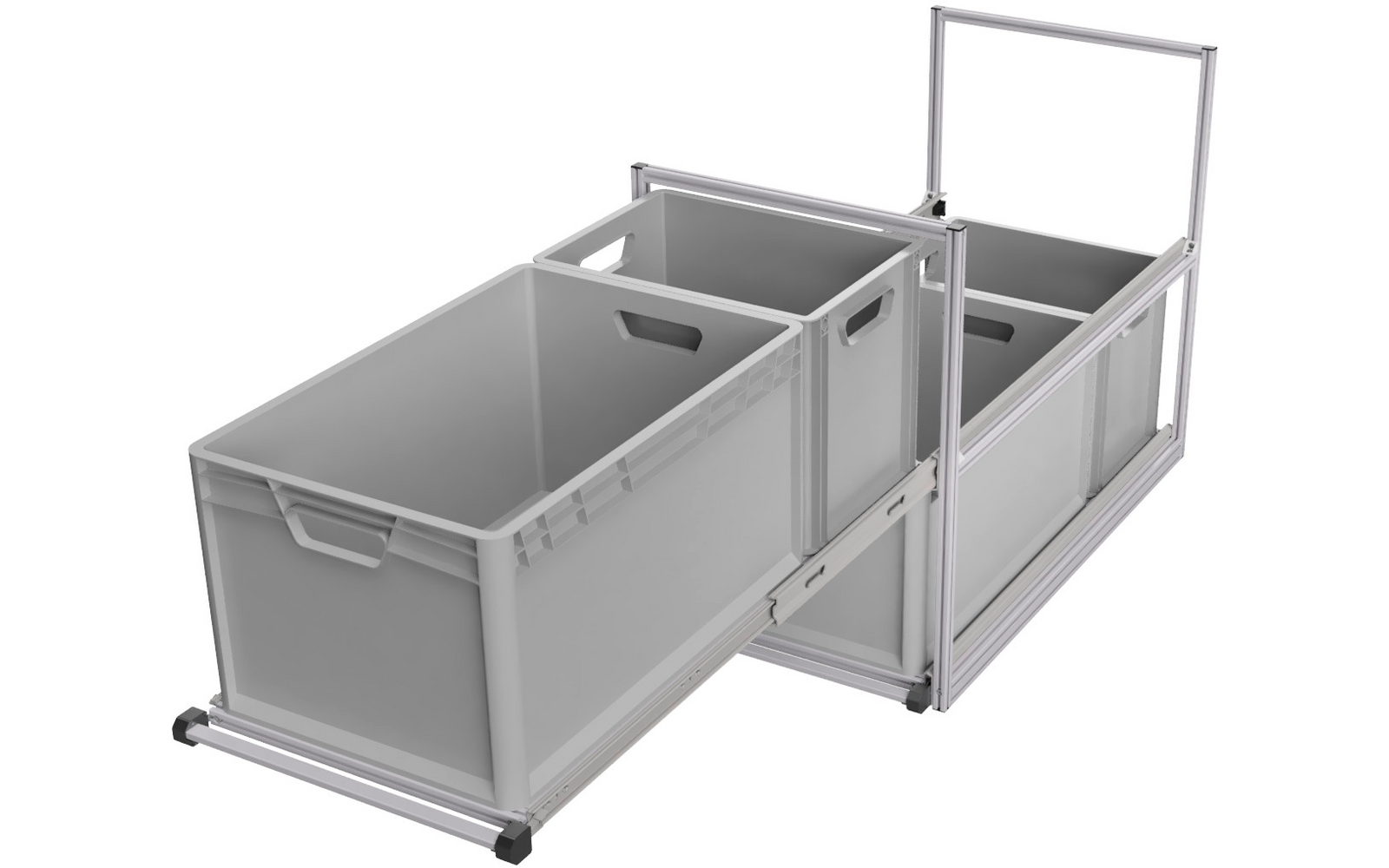 Produktbild SYS-RACK Kastenwagen Heckauszug Regal-System mit 90 cm Teleskopvollausz&uuml;gen 1