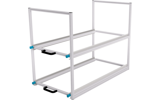 Produktbild SYS-RACK Kastenwagen Heckauszug Regal-System mit 90 cm Teleskopvollausz&uuml;gen 1