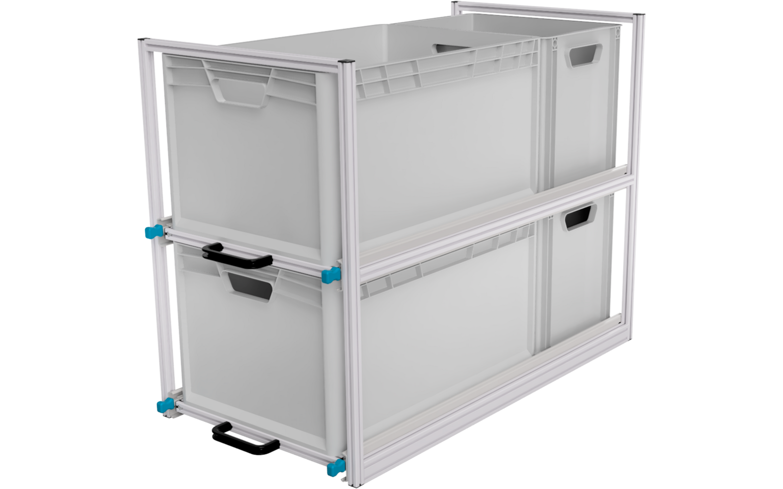 Produktbild SYS-RACK Kastenwagen Heckauszug Regal-System mit 90 cm Teleskopvollausz&uuml;gen 1