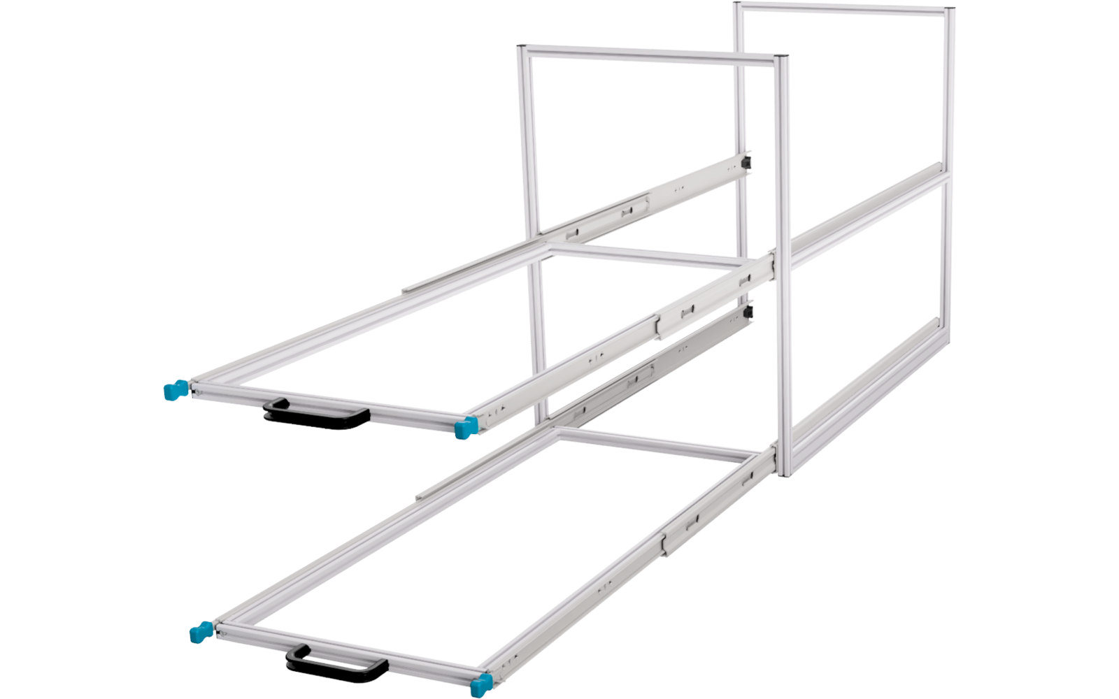 Produktbild SYS-RACK Kastenwagen Heckauszug Regal-System mit 90 cm Teleskopvollausz&uuml;gen 1