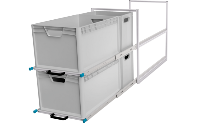 Produktbild SYS-RACK Kastenwagen Heckauszug Regal-System mit 90 cm Teleskopvollausz&uuml;gen 1