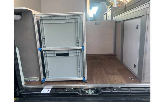 Produktbild SYS-RACK Kastenwagen Heckauszug Regal-System mit 90 cm Teleskopvollausz&uuml;gen 1