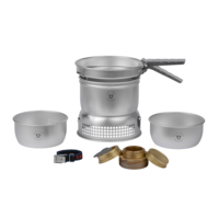 Set de cuisine de camping avec 3 pi&egrave;ces de br&ucirc;leur &agrave; gaz Trangiak&ouml;k 27 - 1 UL gris (Set 6) Trangia