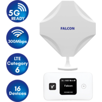 Falcon DIY 5G LTE internet port&aacute;til antena de ventana con m&oacute;vil 300 Mbps 4G router