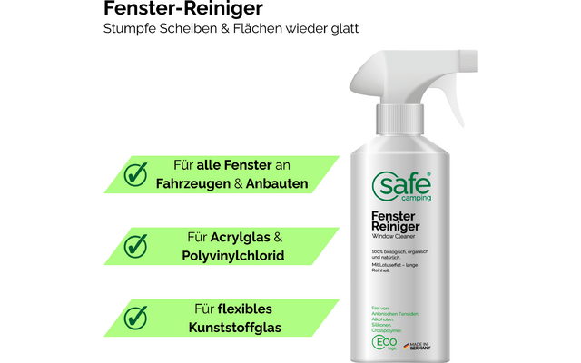 Immagine del prodotto Safe Camping Fenster-Reiniger frei von Alkoholen 1