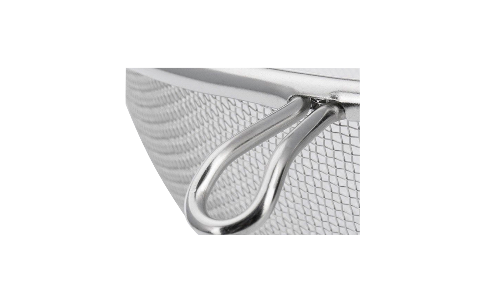 Metall-Sieb mit feinem Drahtgeflecht und Öse am Rand