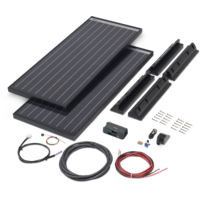 Büttner Elektronik Solar-Komplettanlage Power Blackline Solar Kit MT 200 / 2 x 100 W