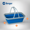 Berger Silikon Faltsch&uuml;ssel 16 Liter mit Henkel 46 x 34,2 x 18,4 cm