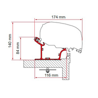 Fiamma Adapter Kit Adria Caravan bracket spare part for awning F80 Caravan 600