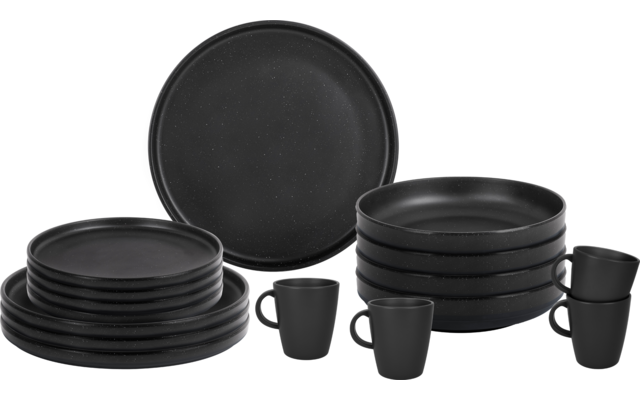 Produktbild Brunner Lunch Box Premium Melamin Geschirrset Porzellan-Touch, Antirutsch und bruchunempfindlich 16-teilig 1