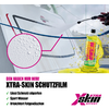 Sprühflasche mit XTRA-SKIN Schutzfilm und einem Ski im Hintergrund