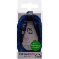 2Go USB datakabel Apple 8 pins 1 meter blauw