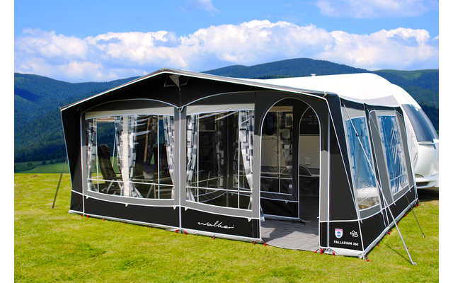 Walker Palladium 350 awning without partition wall with steel poles circulation dimension 1020 - 1050 cm