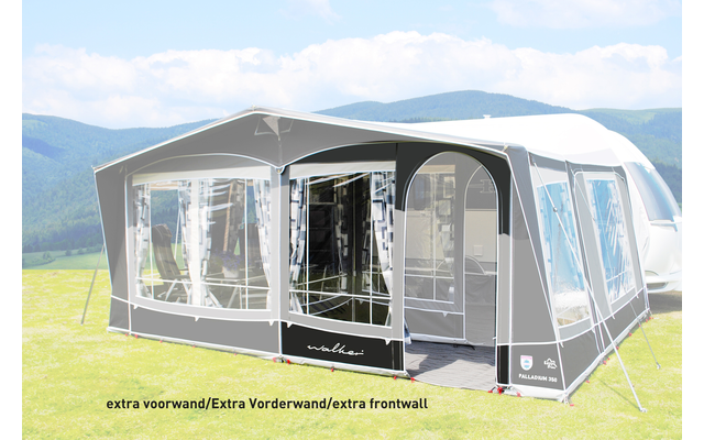 Walker Palladium 350 awning without partition wall with steel poles Umlaufmaß 1066 - 1095 cm